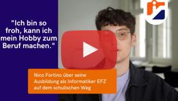 Vorschaubild des Videos «Informatiker EFZ - Hobby zum Beruf machen»