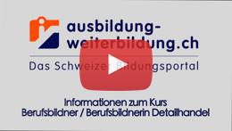 Vorschaubild des Videos «Tipps und Infos zum Detailhandelsspezialist / Detailhandelsspezialistin mit eidg. Fachausweis»