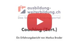 Vorschaubild des Videos «Markus Broder über seine Erfahrungen in der Ausbildung im Lösungsorientierten Coaching»