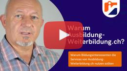Preview of the video «Warum Ausbildung-Weiterbildung.ch? Bildungsportal mit top Service für Bildungsinteressenten»