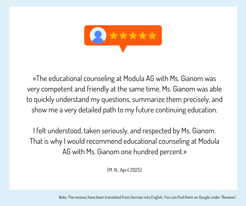 Participants in the educational counseling provide feedback on the counseling.