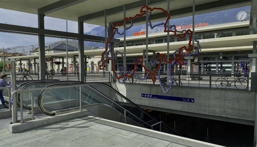 Bahnhof bei Schulen Chur - für einfache Anreise mit dem ÖV