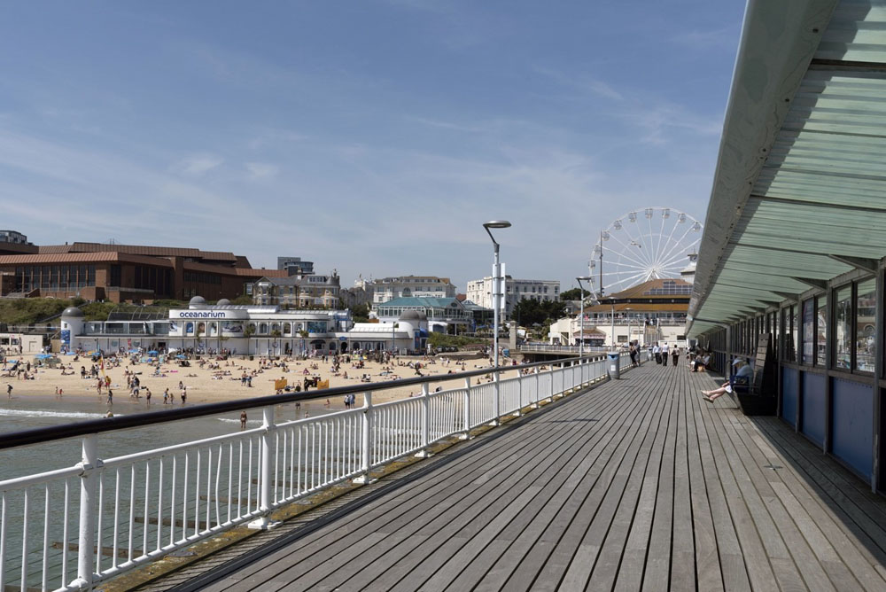 The pier and beach at Bournemouth