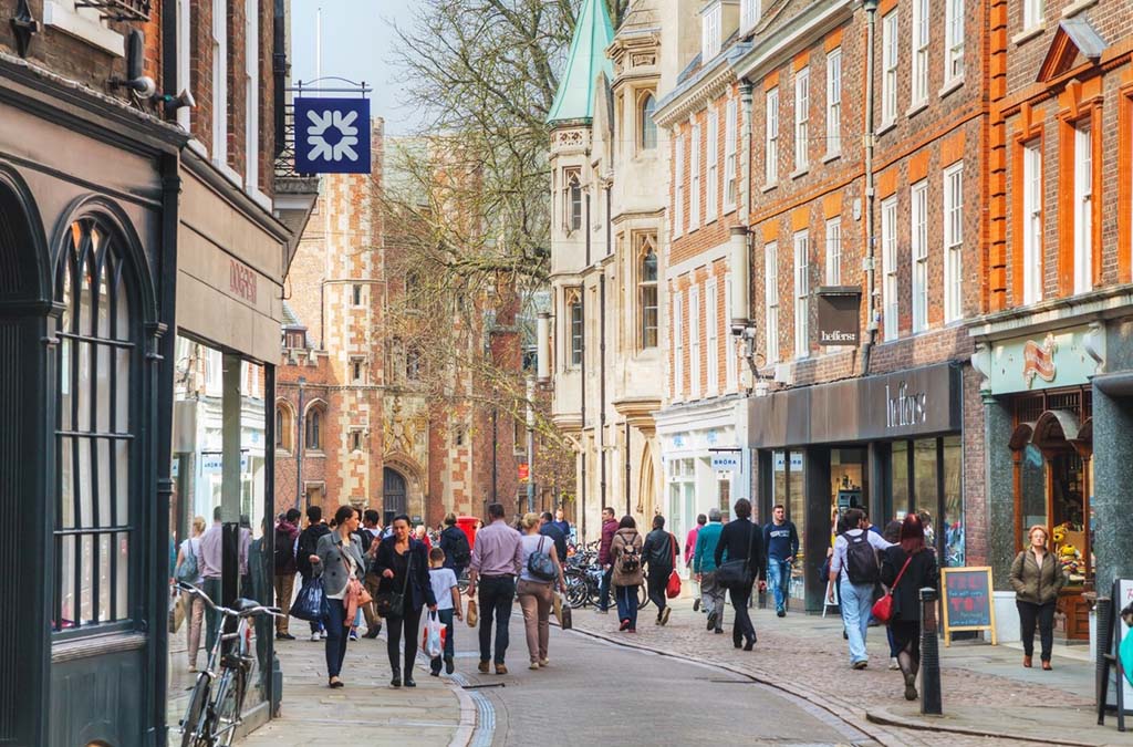 Einkaufspassage im Zentrum von Cambridge