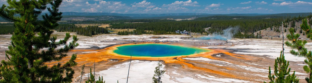 Grand Prismatic Spring im Yellowstone National Park in Wyoming