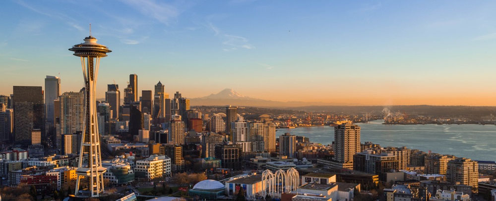 Die Skyline von Seattle mit der Space Needle