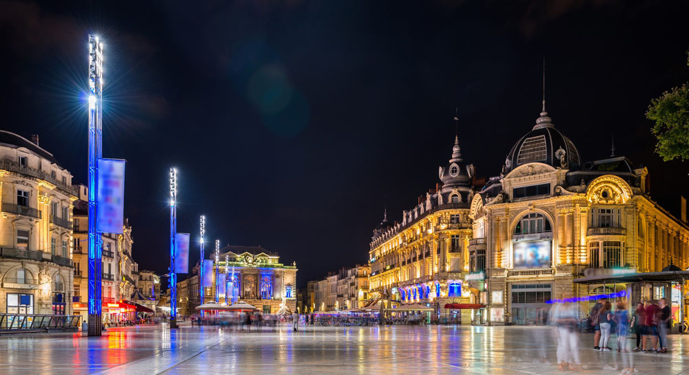 Der Place de la Comédie by Night