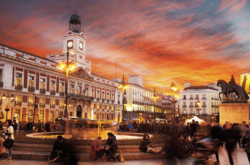 Puerta del Sol in Madrid