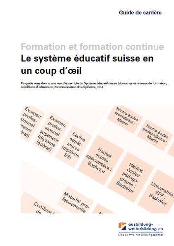 Le système éducatif suisse en
un coup d’œil